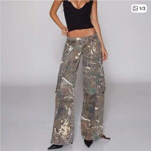 Revice Denim Amelia Pant Oakland Cargo Pants Low Rise Revice Camo Pants Size 28